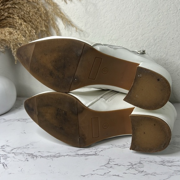 Shein Women Minimalist Side Zipper Chunky Heeled Classic Boot Size 8 - Picture 5 of 10